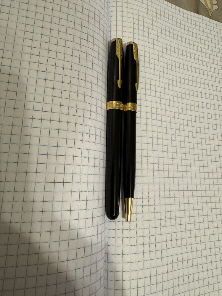 Набір ручок Parker SONNET Black Lacquer GT FP+BP