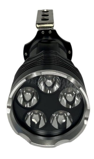 Latarka UV LED IPX6 bursztyn 30W +4 akumulatorki 18650 + F