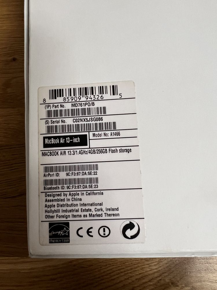 MacBook Air 13” A1466