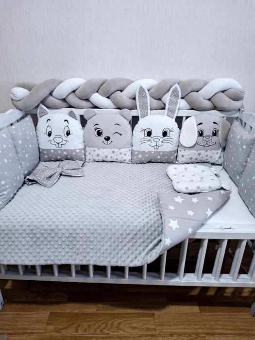 Бортики в дитяче ліжечко. Защитные бортики в детскую кроватку.Бортики