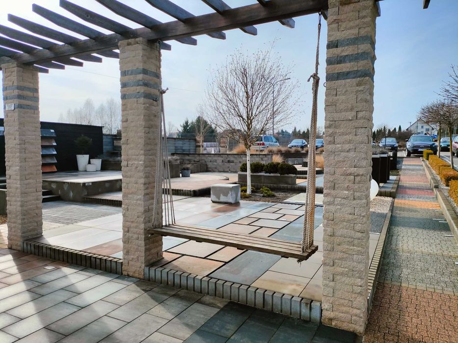 Taboret ławka siedzisko pustak beton ogrodzenie płyta tarasowa ogród