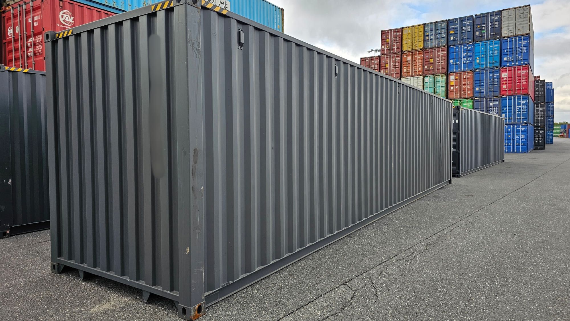 2025 Kontener Morski 40HC 12m NOWY ONE-WAY 7016 antracytowy