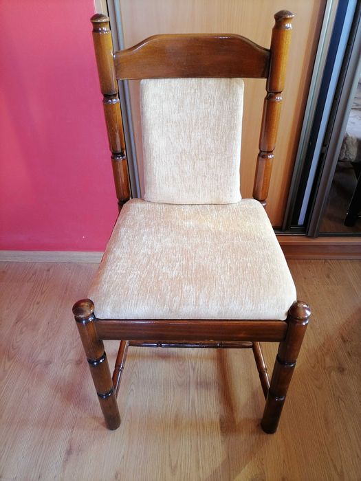 4x krzesło z litego drewna