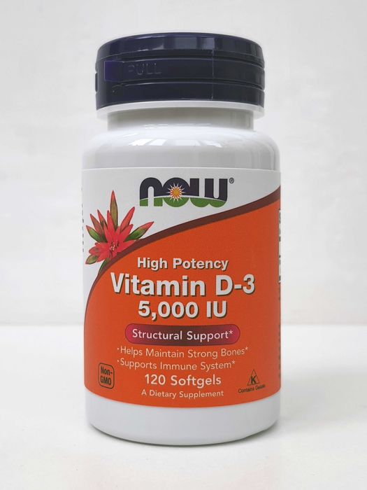 Вітамін D3 Now Foods, 2000/5000/10000 МО, 120/240 капсул