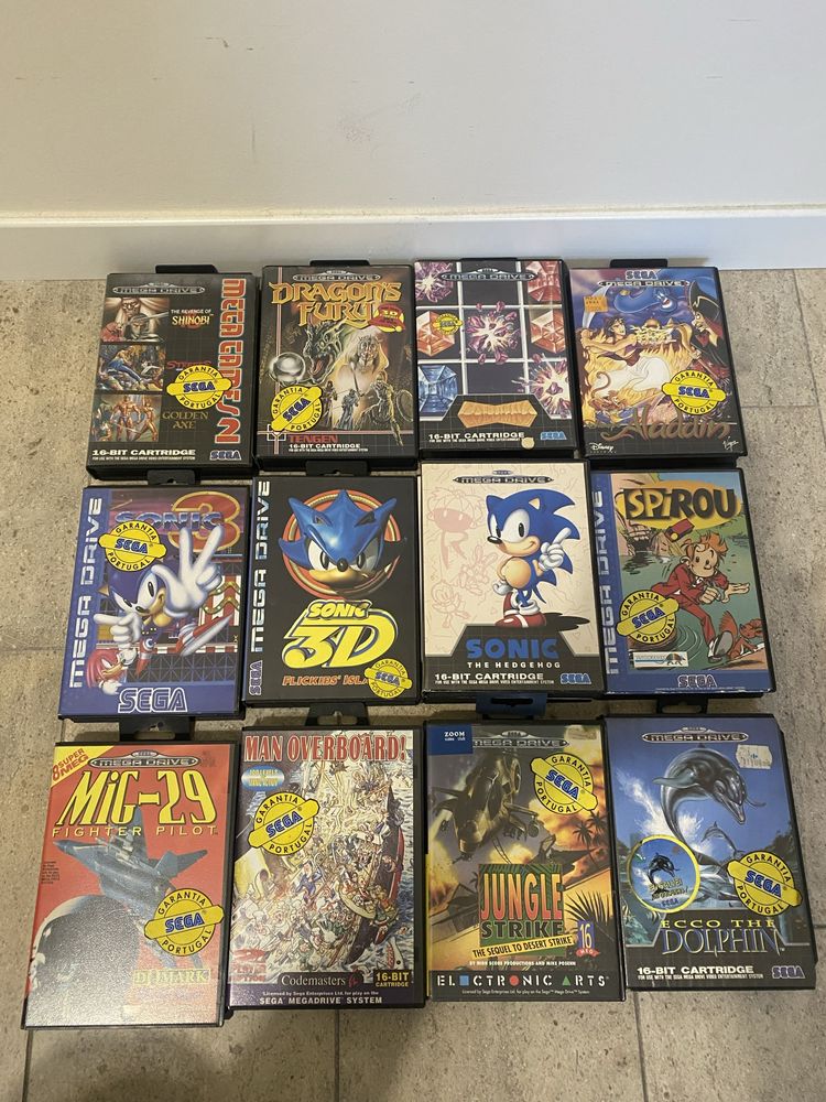 Lote de jogos sega mega drive