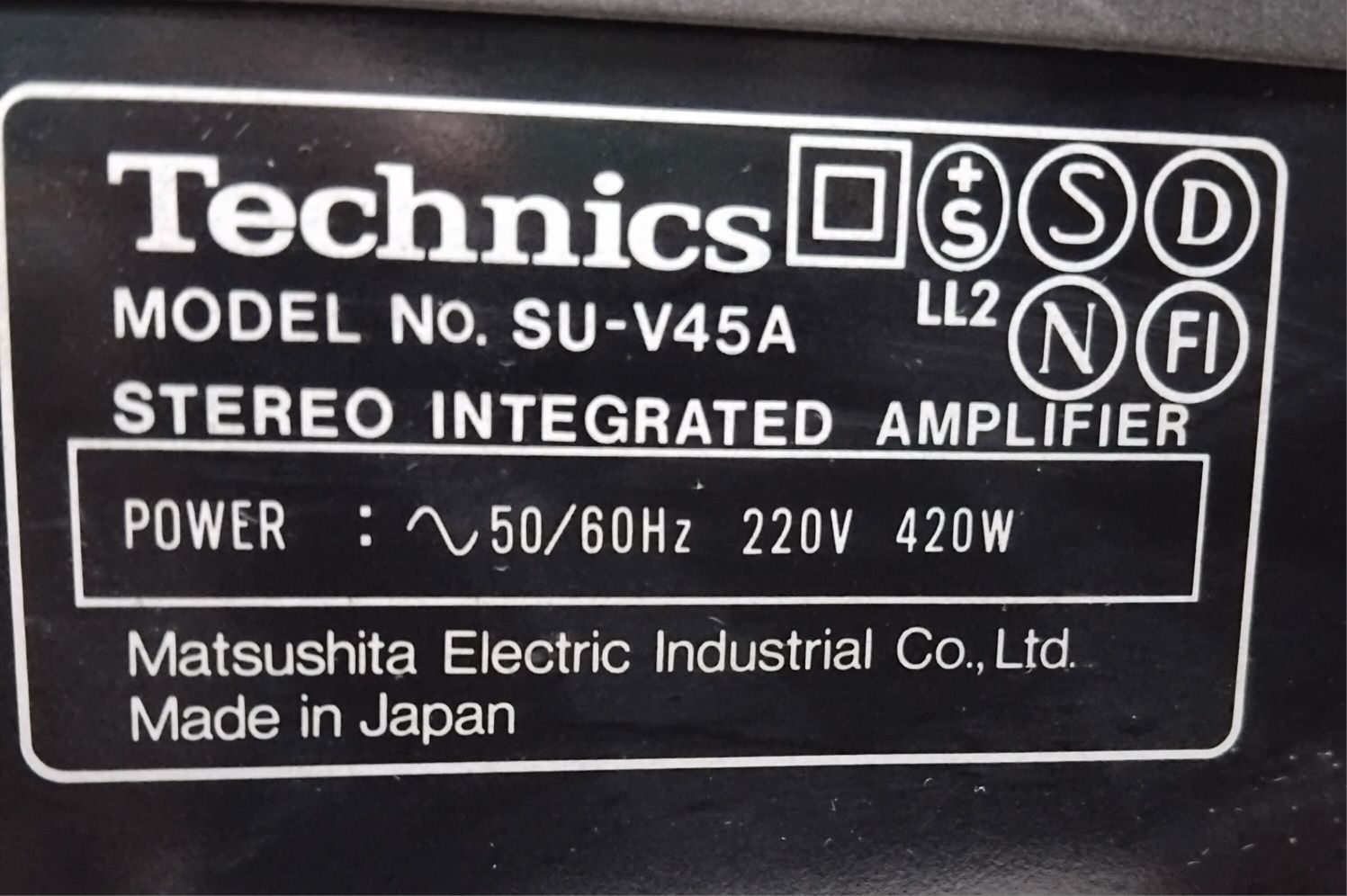 TECHNICS amplificador SU-V45A