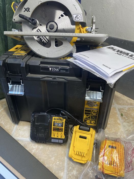 Pilarka dewalt dcs572 + 2 akumulatory + prowadnica 1,5 m oryginlna