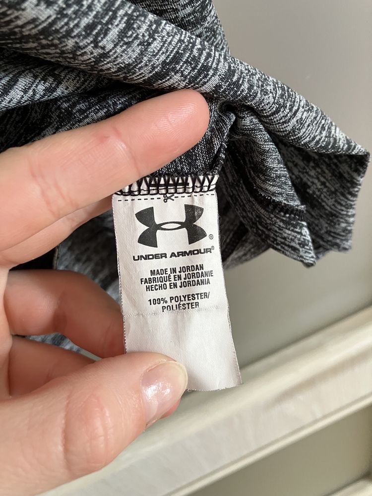 koszulka sportowa szara czarna melanż under armour