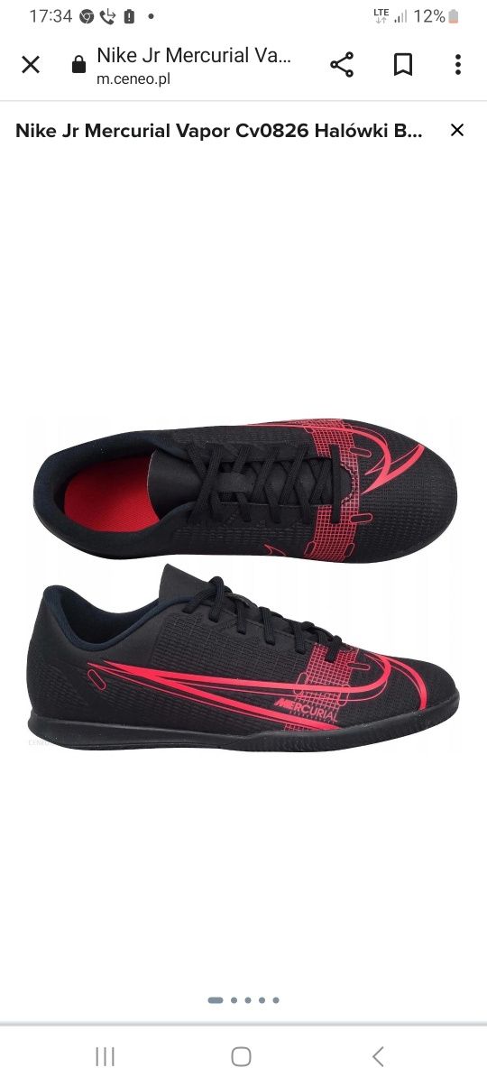 Nike JR Mercurial Vapor Cv0826 buty halówki 38