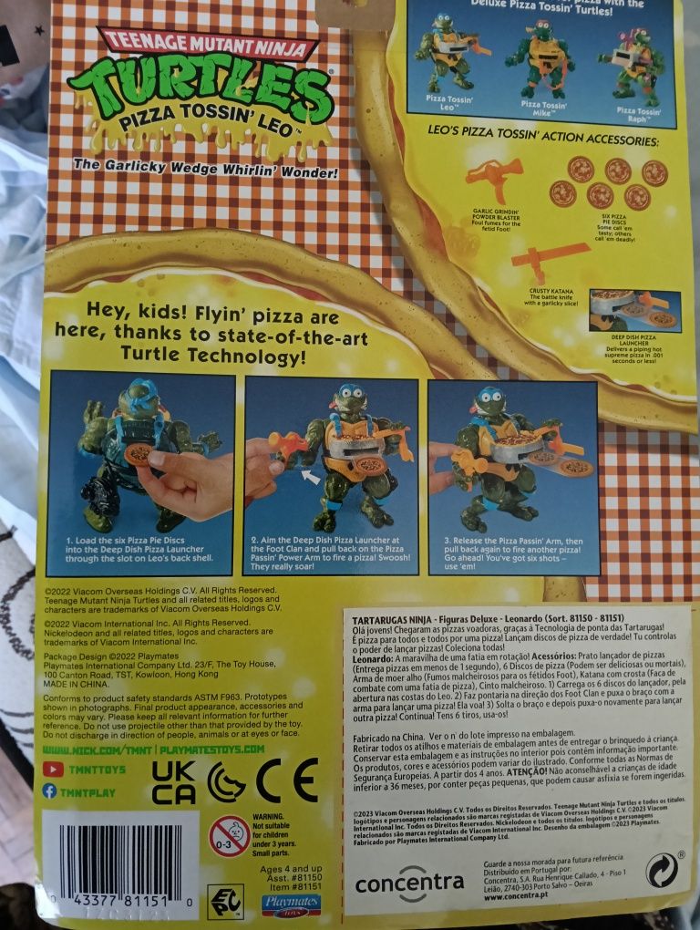 Tartaruga Ninja com lançador de pizzas