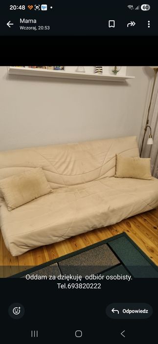 Kanapa oddam za darmo