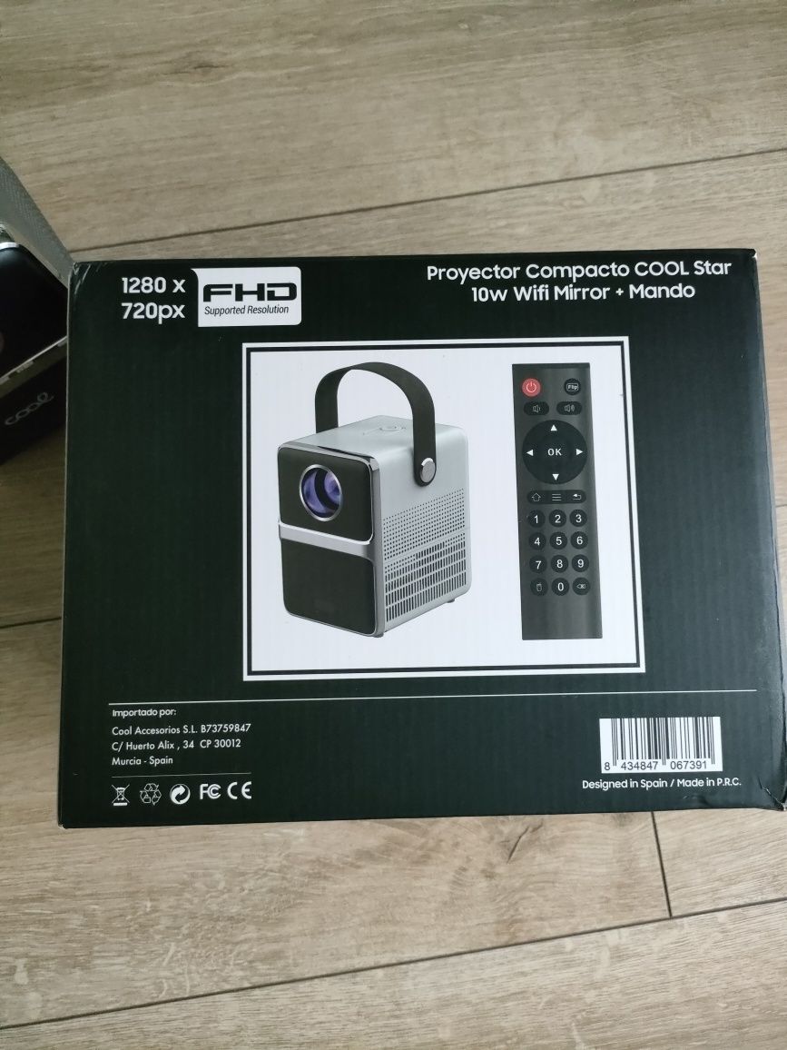 Projektor przenośny WiFi rzutnik HD Android Ios 2500 lumen 10w