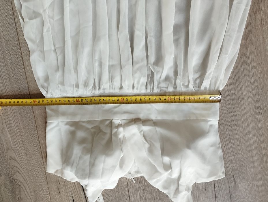 Biała sukienka ślub koszula noc poślubna Maxi S 36 M 38 zwiewna