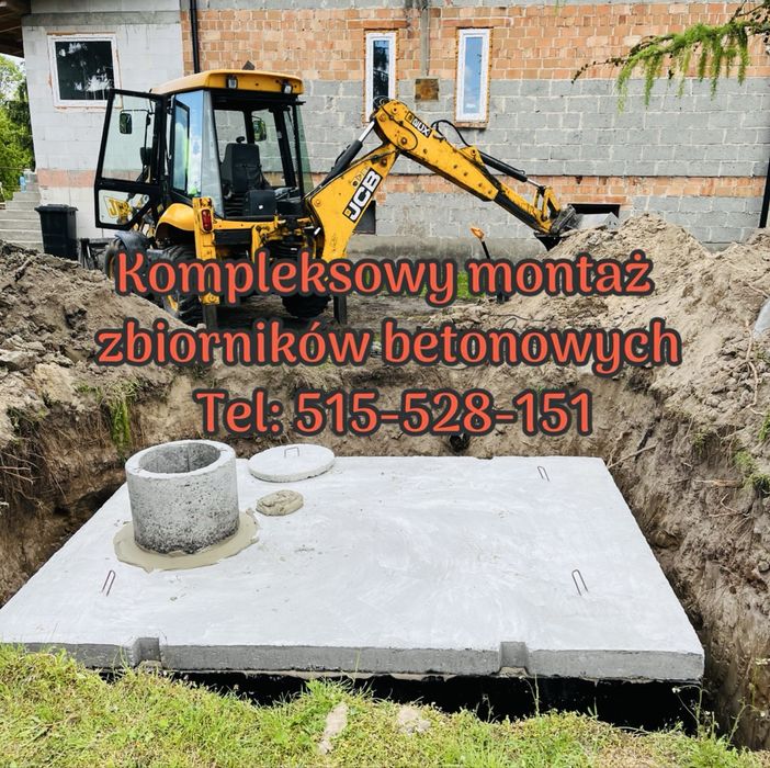 Szambo betonowe, zbiornik betonowy,zbiornik na deszczówkę, kompleksowo