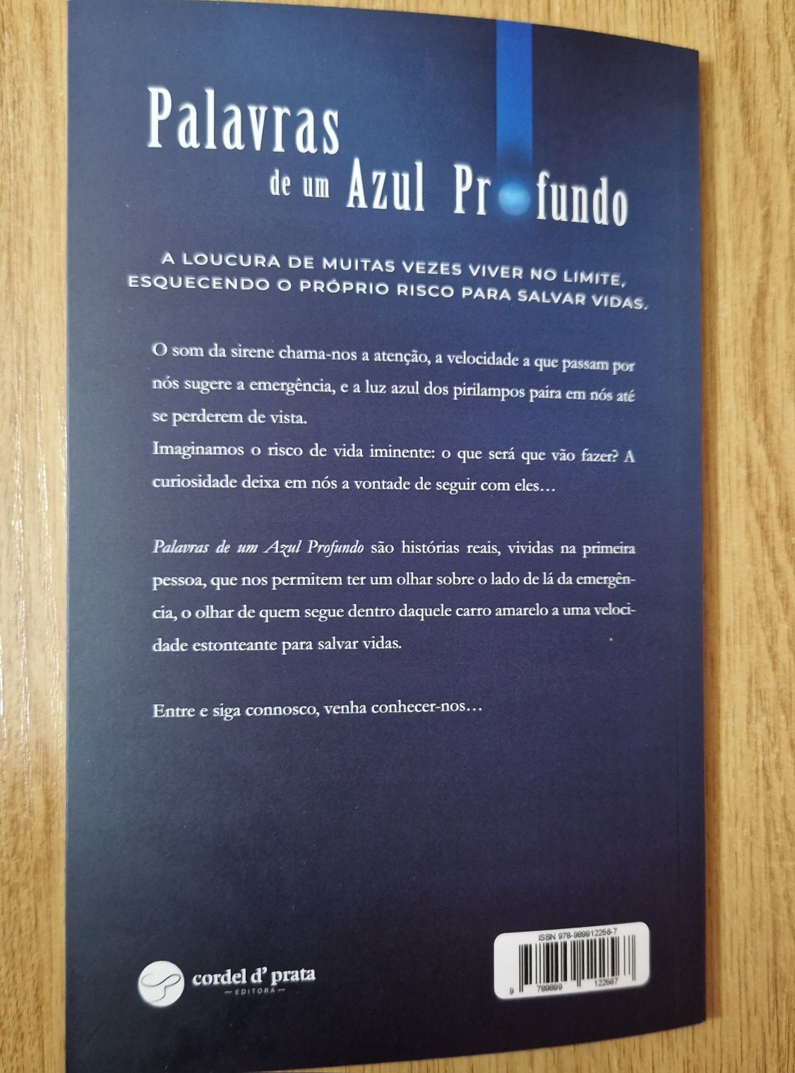 Livro Palavras de um Azul Profundo NOVO