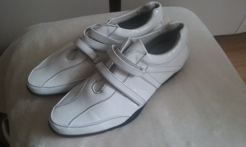 HKR buty haker sportowe lakierowane białe 40,5 26,5cm