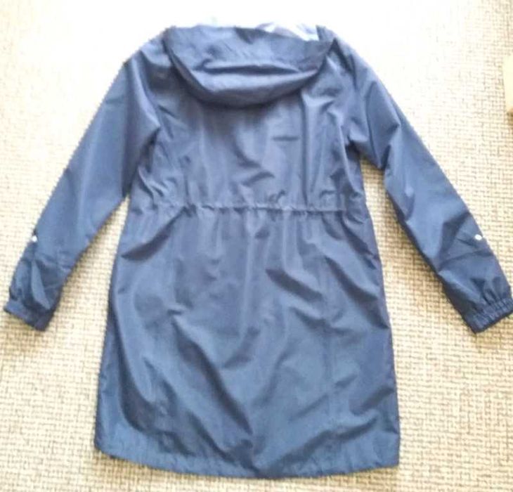 Nowa granatowa kurtka przeciwdeszczowa, wiatrówka damska 42, kaptur