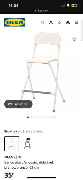 Cadeira alta ikea branca