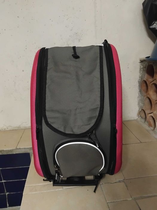 Transportadora/trolley multifunções para cão/gato ibiyaya nova