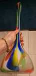 Wazon, szklany, rożne kolory, unikatowy, wysokość 39 cm