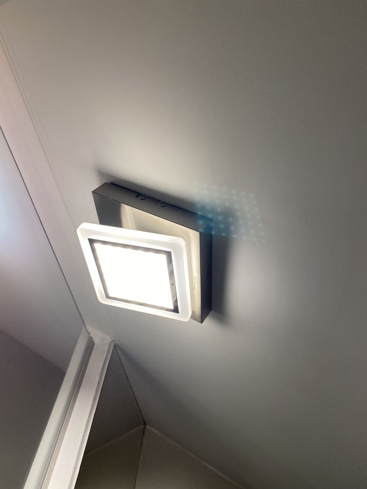 Lampa plafon nowoczesna RGB W kolor pilot ściemniacz do łazienki 25W
