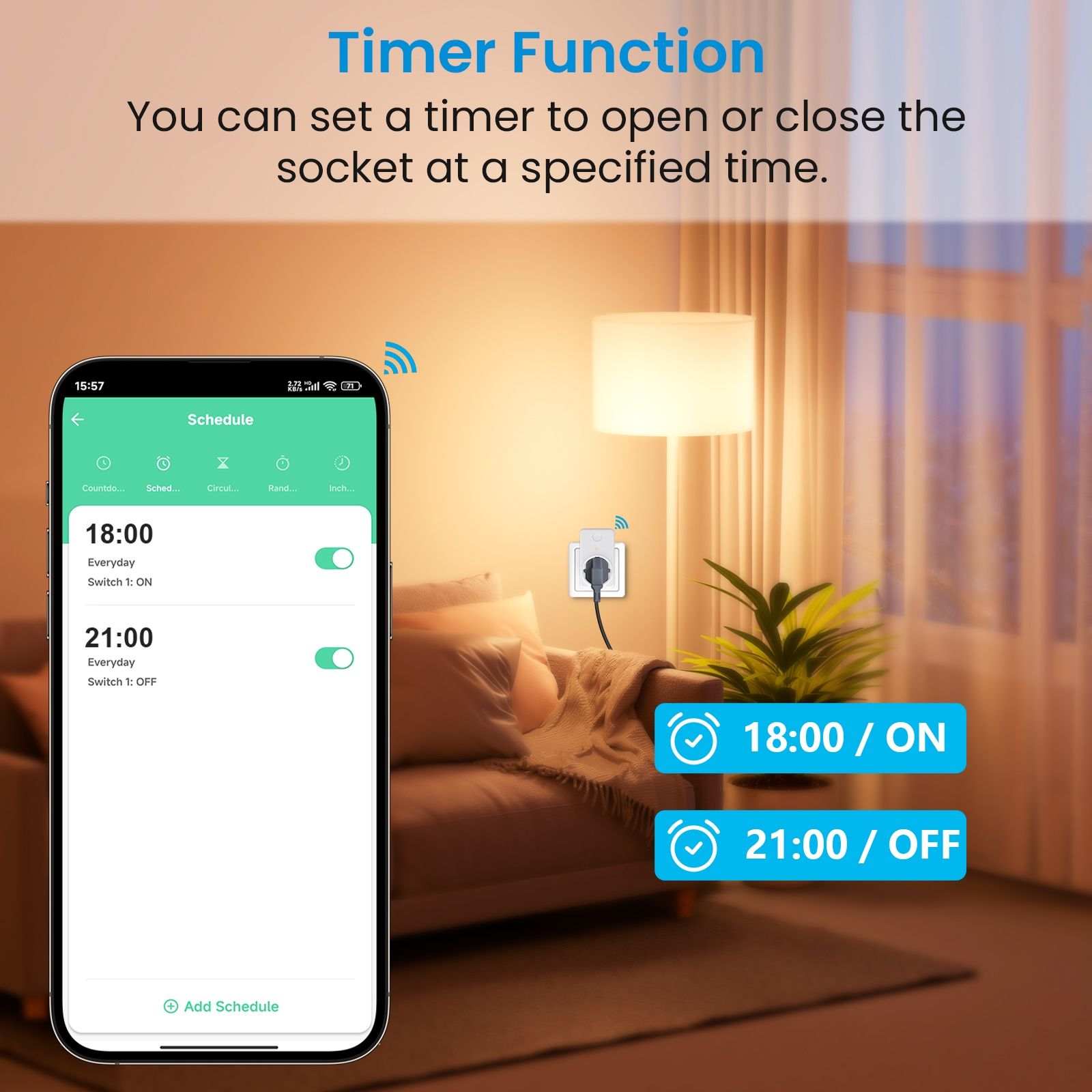 Умная розетка WiFi Tuya smart life,мониторинг потребления,Alexa Google