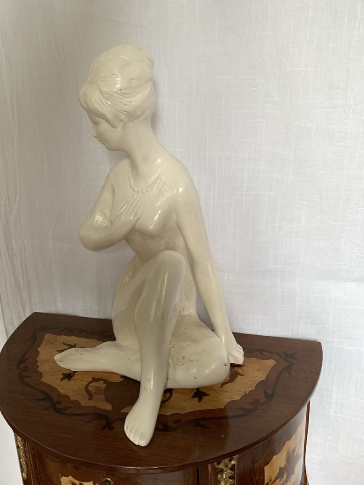 Antyk vinatge art deco figura rzezba cermaiczna porcelnaowa duza