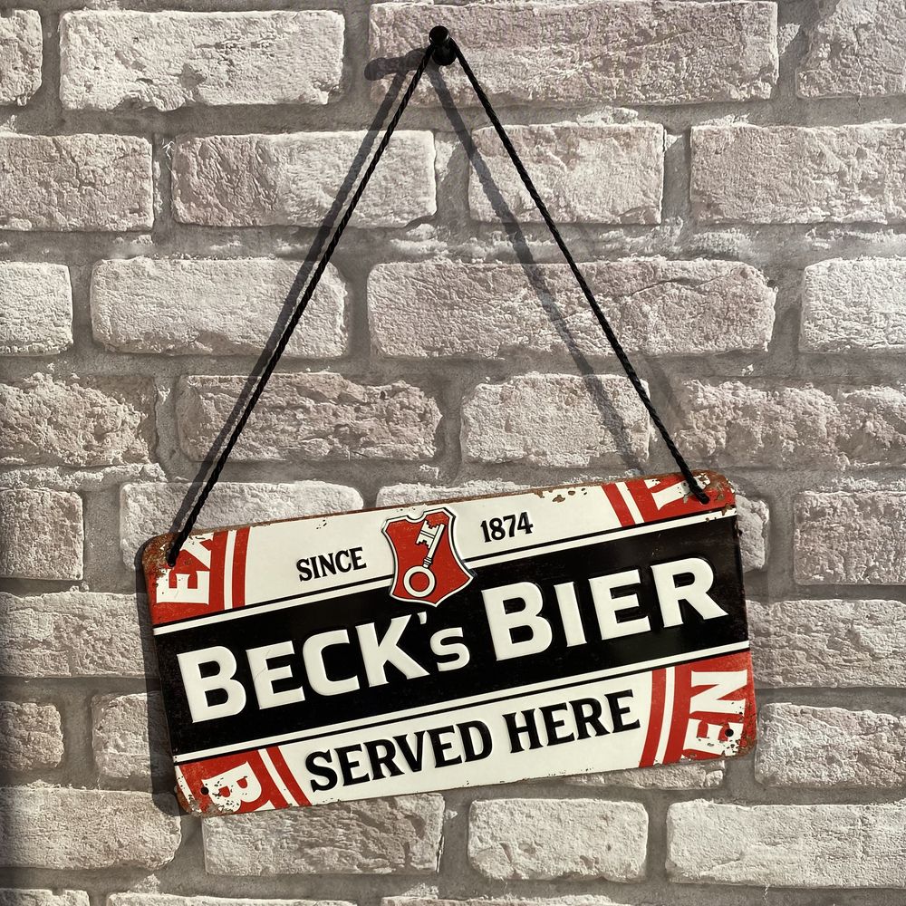 Вывеска на шнурке Beck & Bier / nostalgic-art