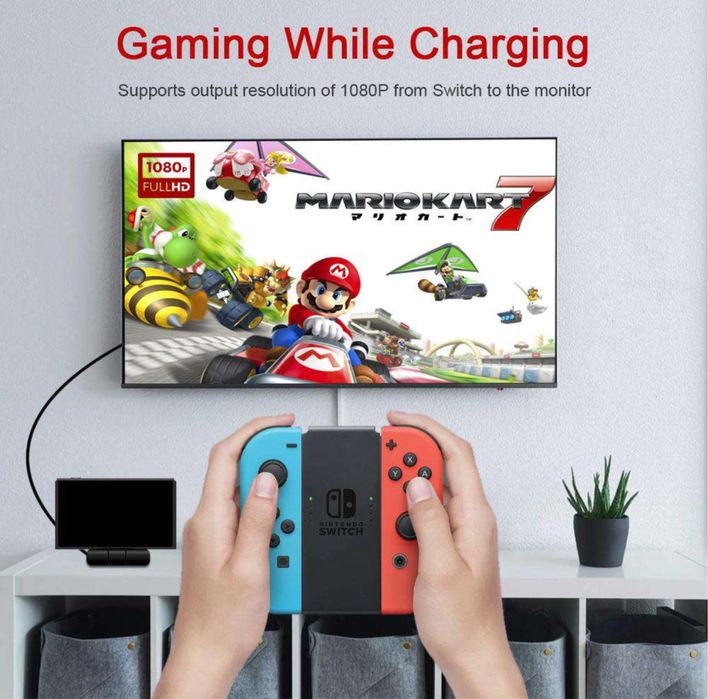 Зарядна портативна док станція для Nintendo Switch NexiGo HDMI