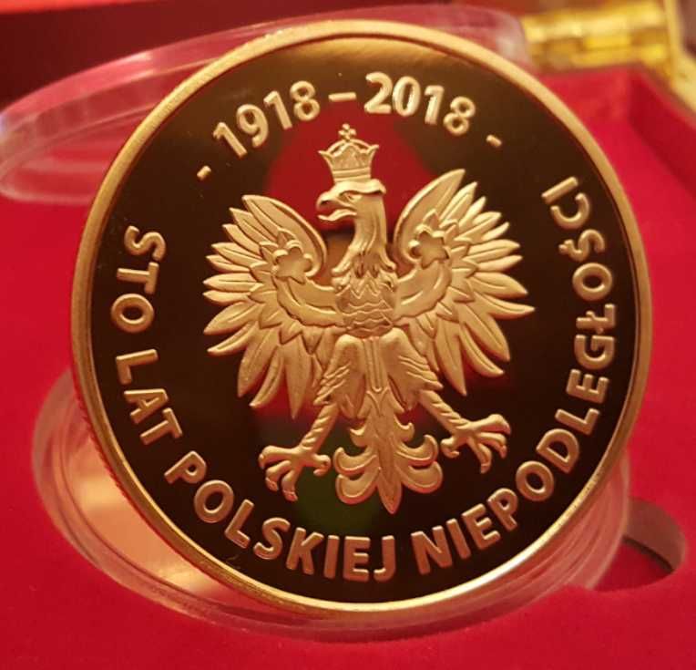 Józef PIŁSUDSKI 100 lat odzyskania niepodległości 2018 medal