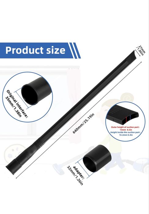 Elastyczna ssawka szczelinowa do odkurzacza