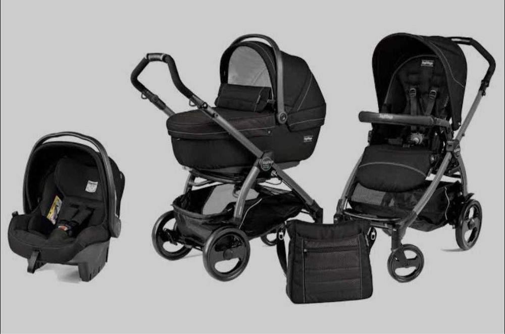 Коляска 3в1 Peg Perego в чорному кольорі