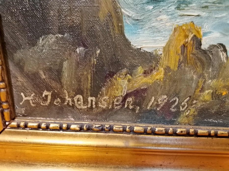 Stary obraz na płótnie sygnowany 1926 rok