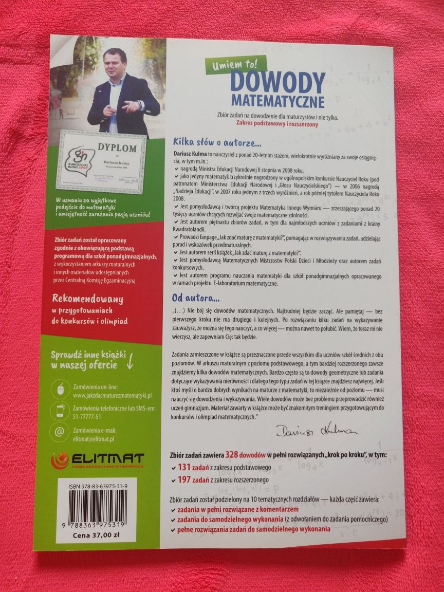 Książki Dowody Matematyczne i Jak zdać maturę rozszerzoną z matematyki