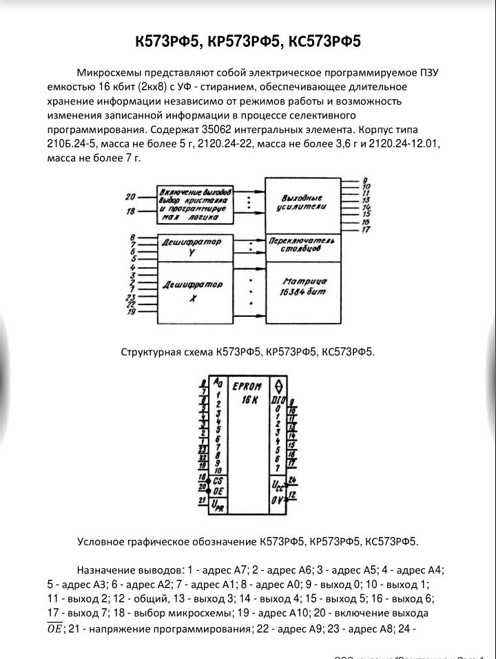 Микросхема КР573РФ5