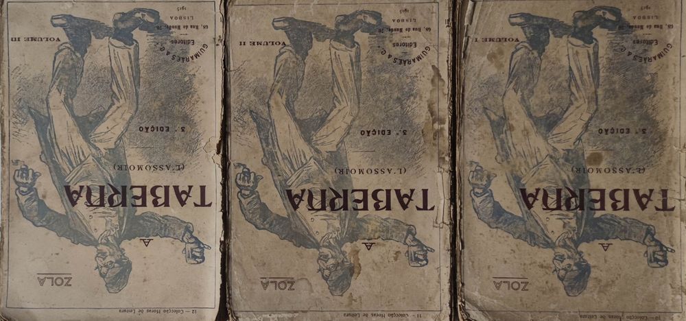 L- Ref: CxC - Emile Zola - A taberna - 3 Volumes  1915 - 3ª Edição