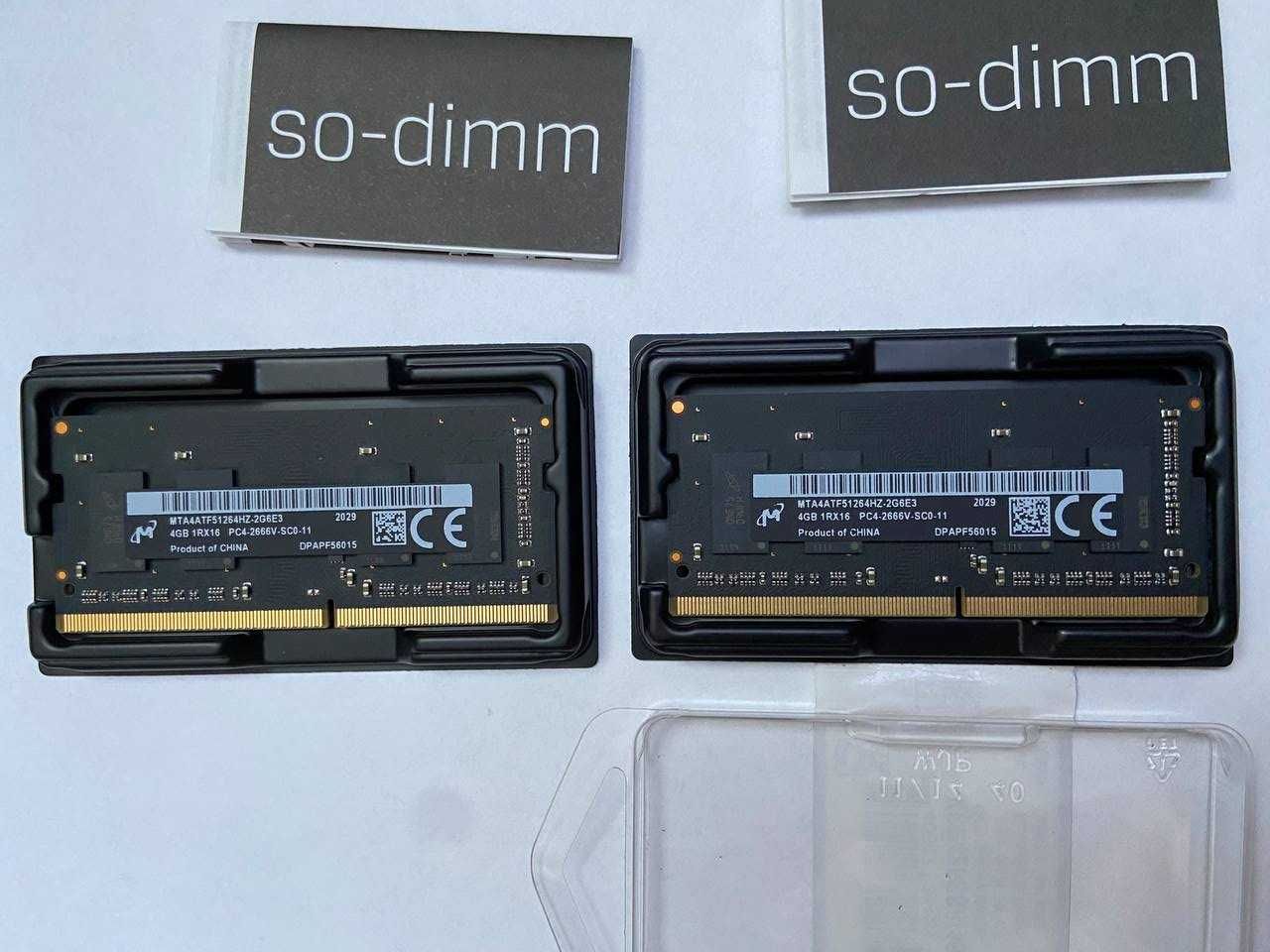 Оперативка 8Gb Kit(2x4Gb) Micron MTA4ATF51264HZ-2G6E3 DDR4 2666 SODIMM