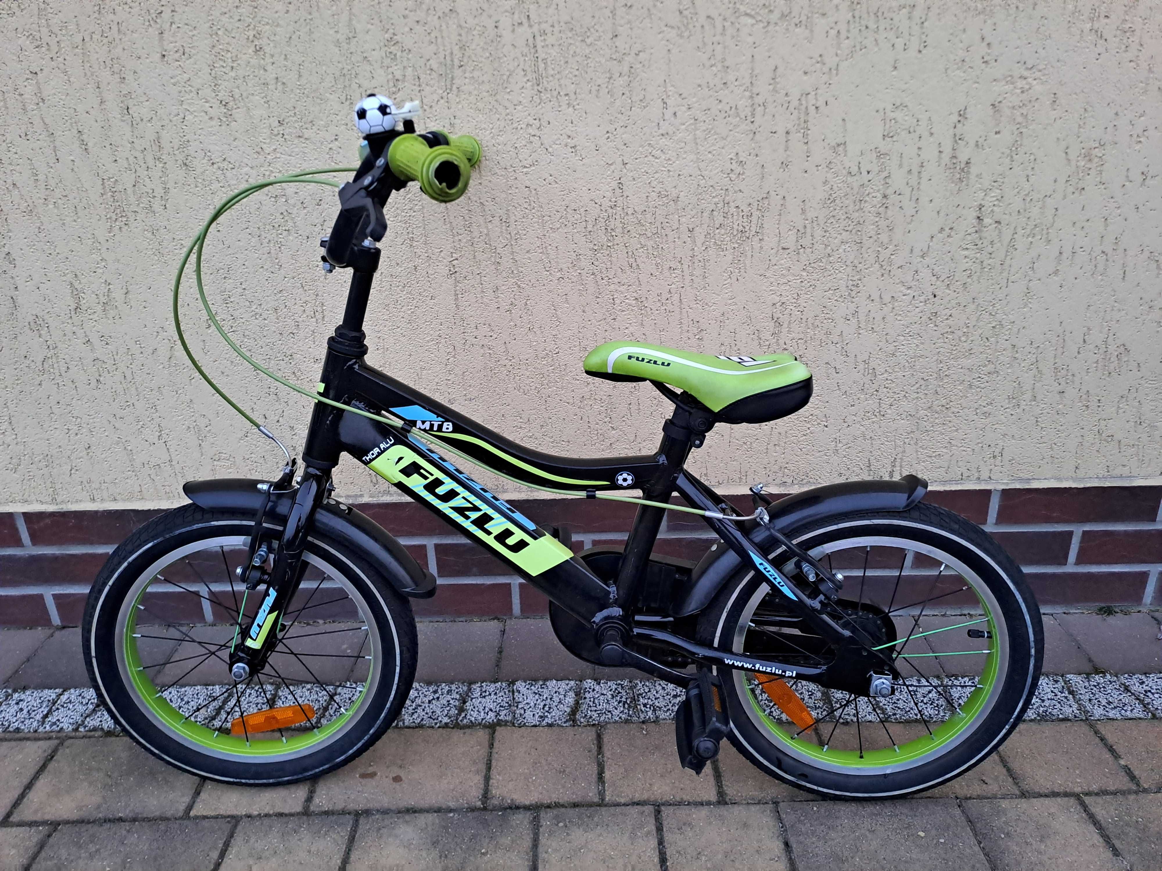 BMX, rower dziecięcy 16" ALU Fuzlu Thor+boczne kółka