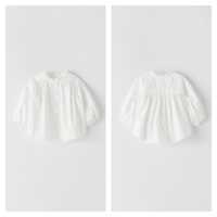 Біла белая блуза блузка рубашка сорочка Zara 4-5 110