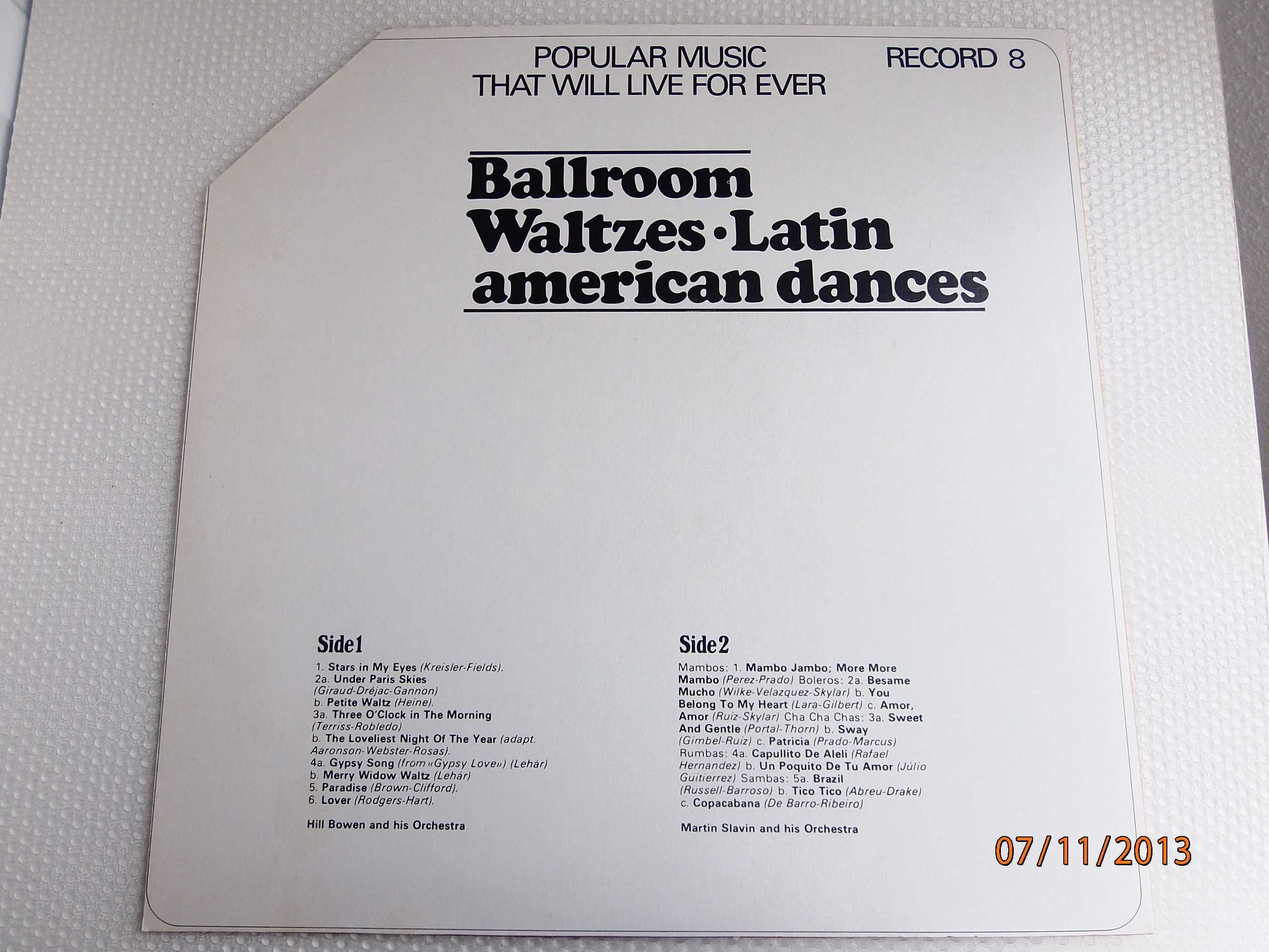 Discos Vinyl Folk,  Latin american dances e Tango