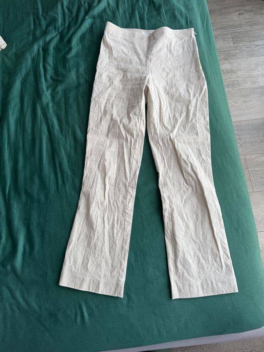 Брюки с добалением льна Mango