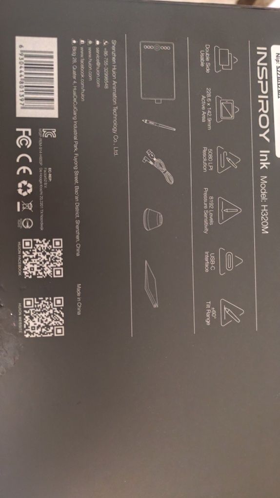 Tablet graficzny HUION H320M + Pióro Tilt PL