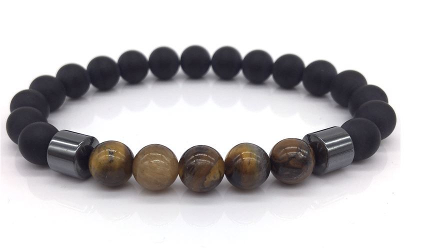 Pulseira Masculina Olho de Tigre e Hematite - Pulseiras Me4You