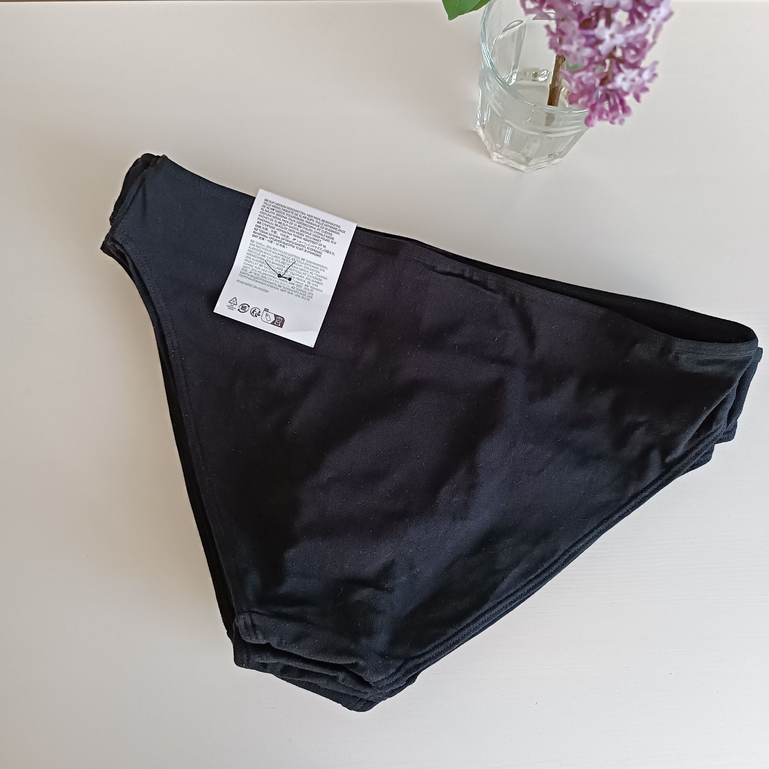 Komplet 10 szt majtki figi bikini h&m bawełniane czarne nowe M