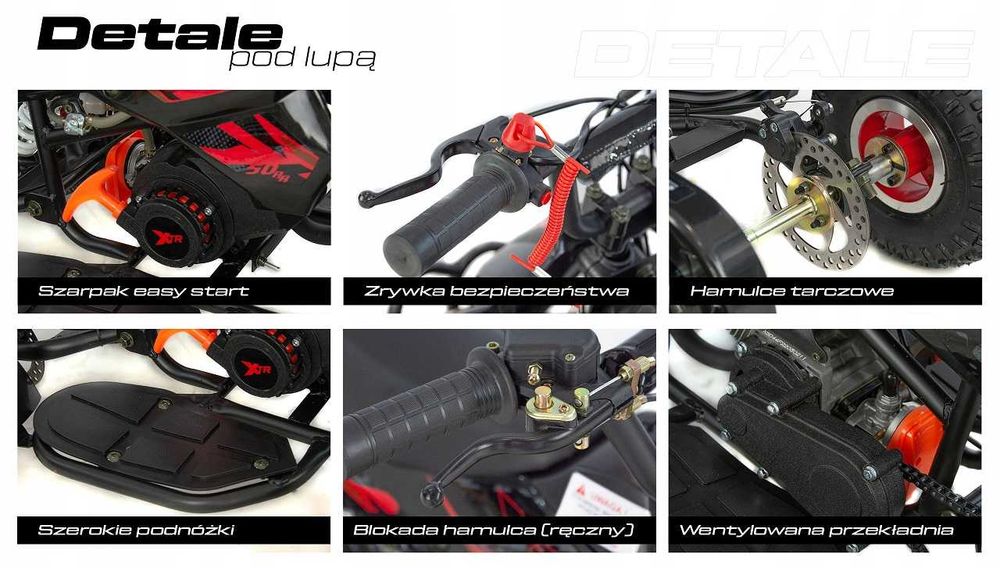 Mini quad kład spalinowy 49 50 cc koła 4 cale wysyłka automat nowy