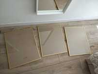 3 ramki na zdjęcia * plakaty * 40x50 cm * Ikea * Lomviken * złote