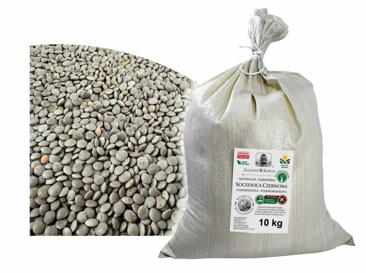 Soczewica Czerwona 10 Kg z Warmii Łagodna i Sycąca bez Glifosatu