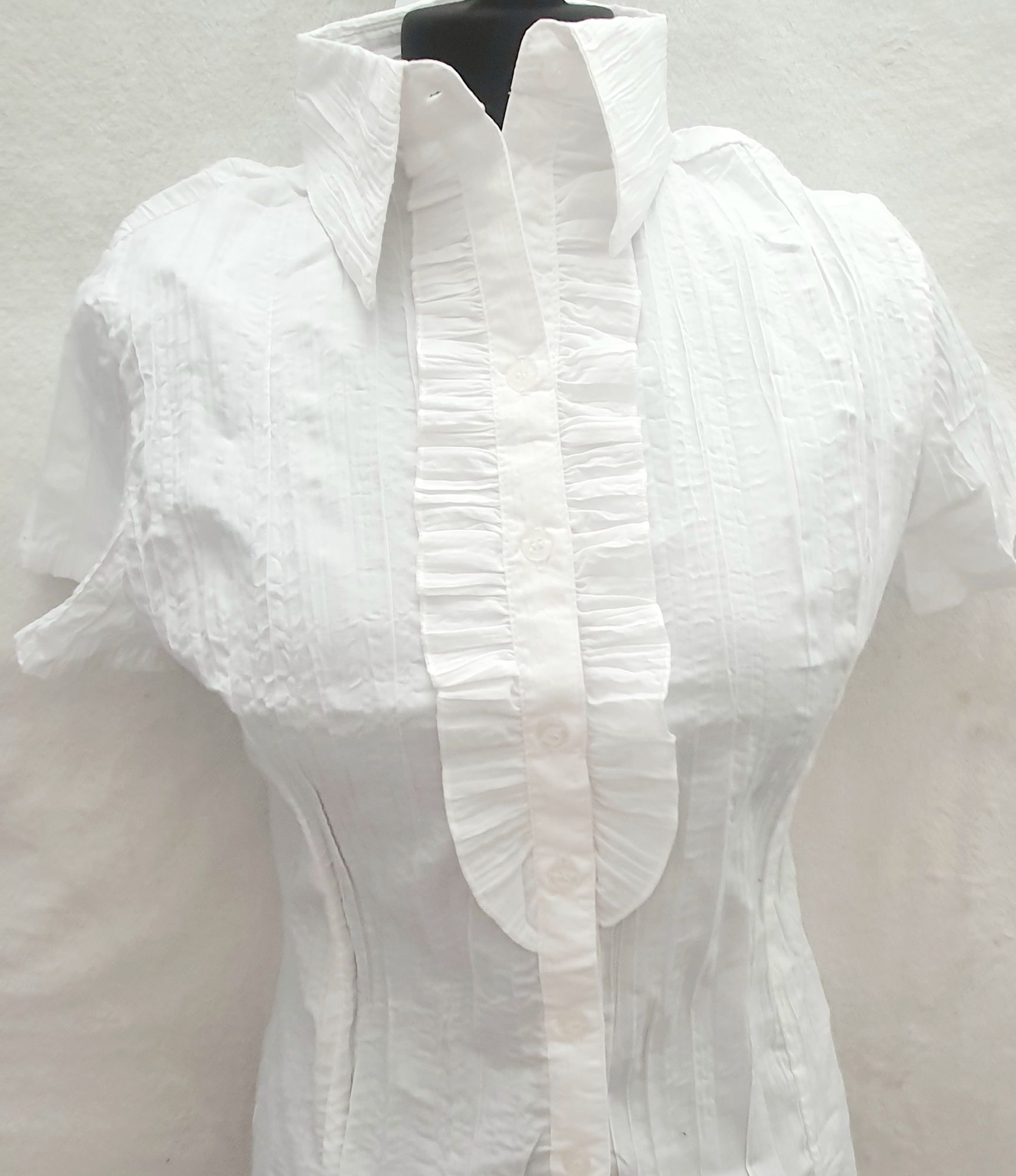 NOWA biała bawełniana bluzka koszula taliowana damska r 44 xxl 42 xl