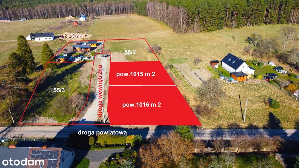 Działki Dąbrówka Wielka 10 km od Lęborka