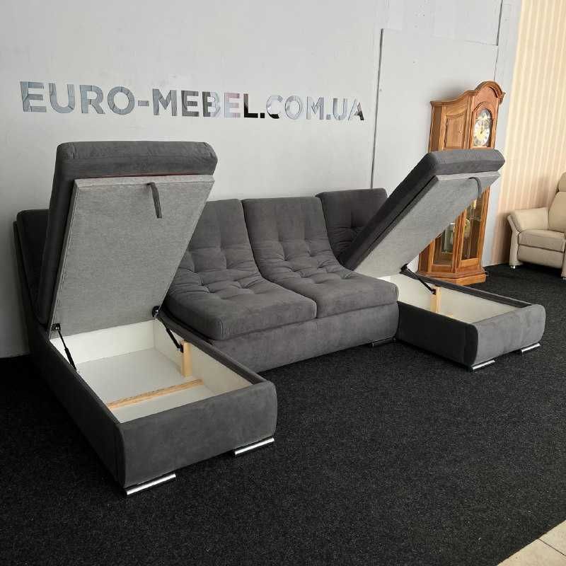 БЕЗКОШТОВНА ДОСТАВКА Розкладний диван з нішею п-подбної форми